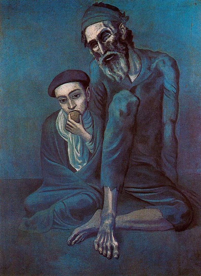 Picasso Old blind man with boy 1903